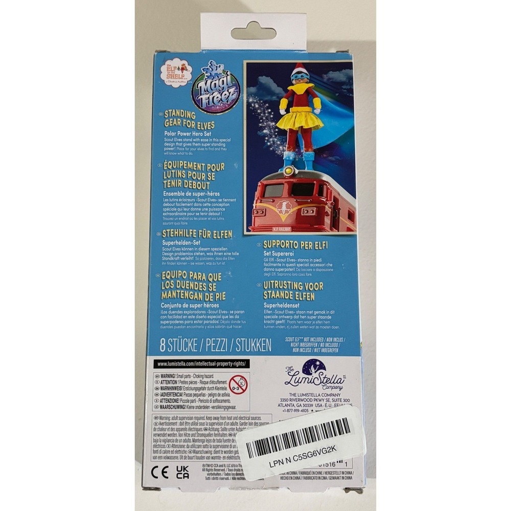 Elf on the Shelf MagiFreez Polar Power Hero Set Standing Gear 8 Piece Accessory